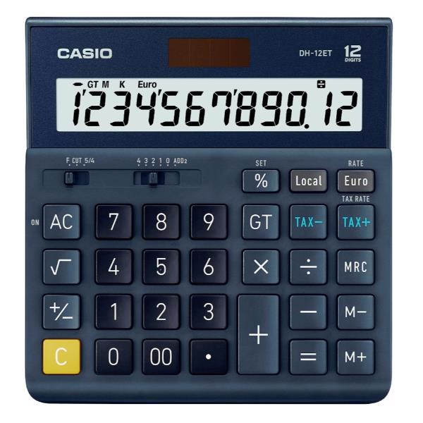 Calcolatrice da tavolo DH-12ET - 12 cifre - blu - Casio