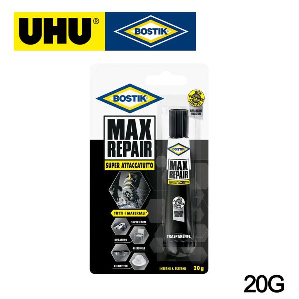 Adesivo Max Repair - universale - 20 gr - trasparente - Bostik