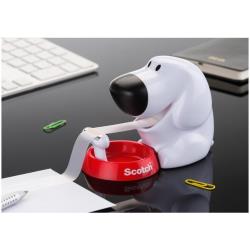 Dispenser Fido - per nastri 33 m - 1 rotolo Scotch Magic 810 incluso - bianco/nero - Scotch