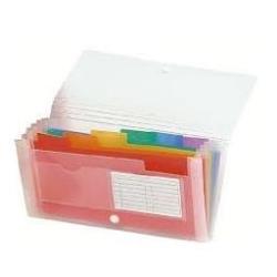 Classificatore Crystal - 7 tasche - PP - 14x26 cm - Exacompta