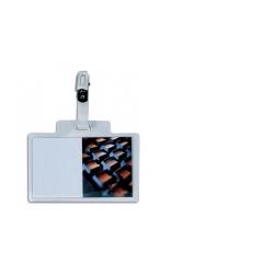 Portanome Pass 3M - clip in metallo - senza cartoncino - 9,5 x 6 cm - PVC - Sei Rota - conf. 100 pezzi
