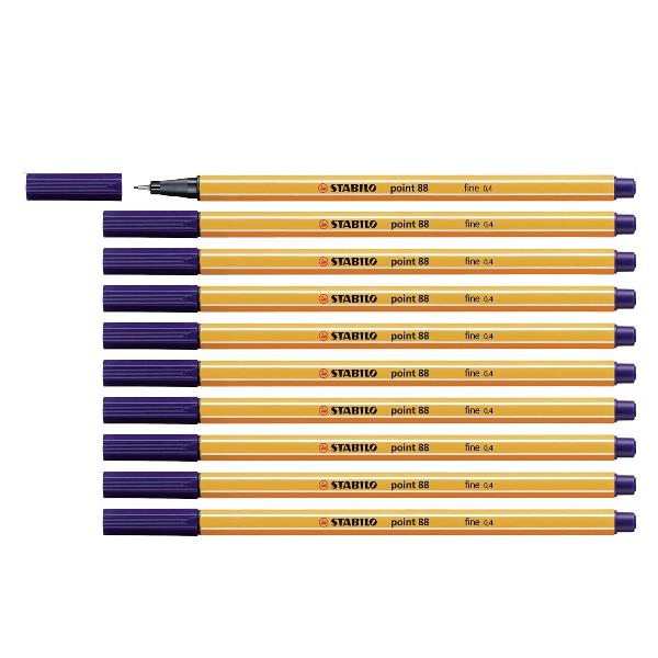 Fineliner Point 88 - tratto 0,4 mm - blu notte 22 - Stabilo