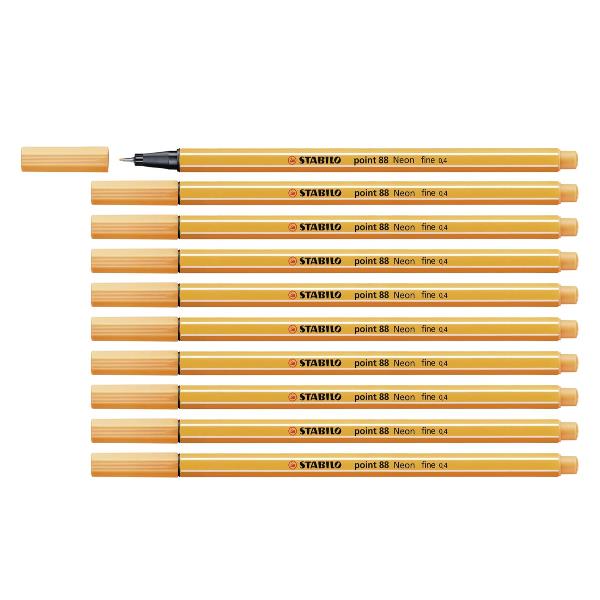 Fineliner Point 88 - tratto 0,4mm - arancio neon 054 - Stabilo