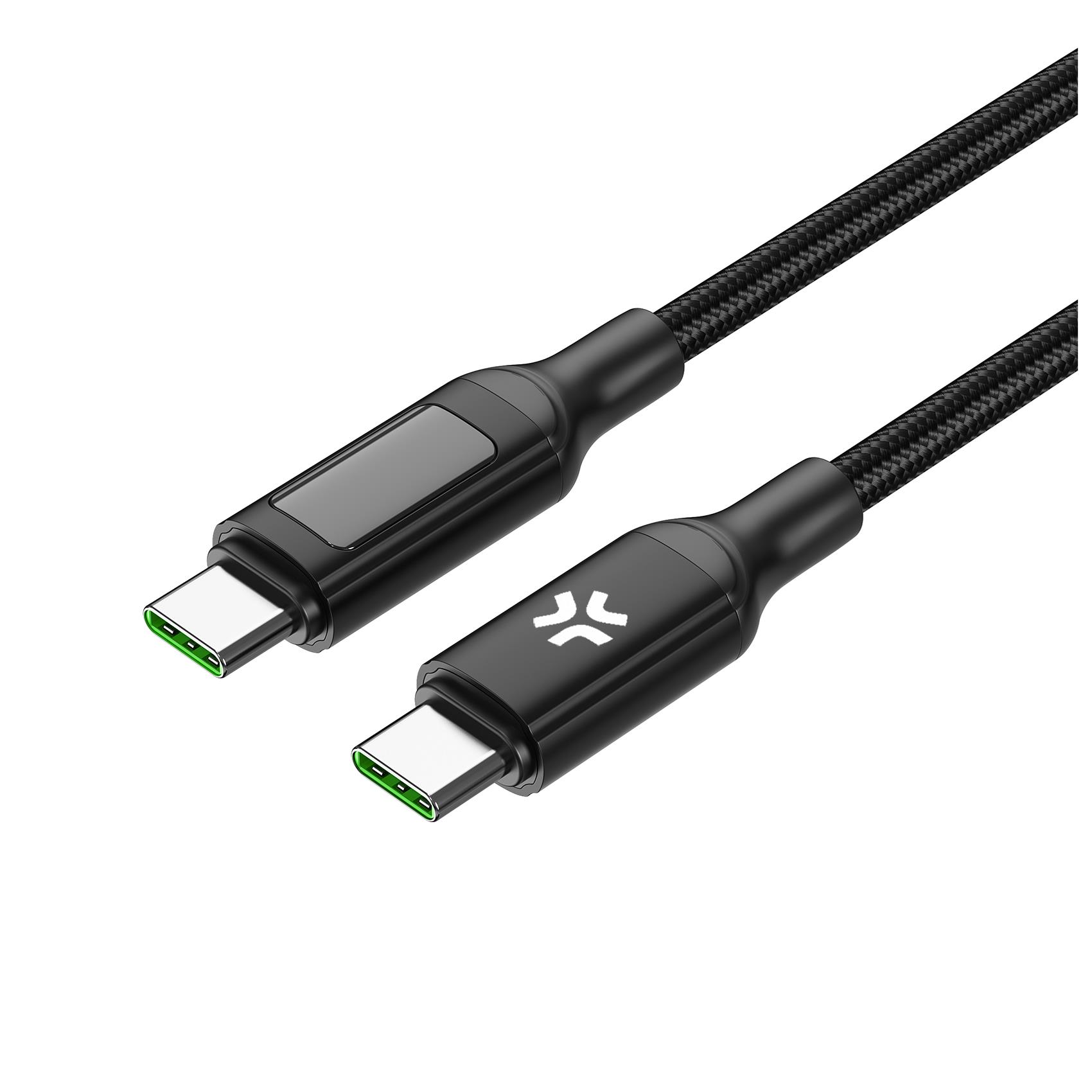 Celly - Cavo USB - 24 pin USB-C (M) a 24 pin USB-C (M) - 2 m - Alimentazione USB (100 W) - nero
