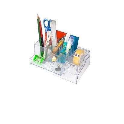 Lebez - Organizzatore scrivania - plastica ABS - trasparente