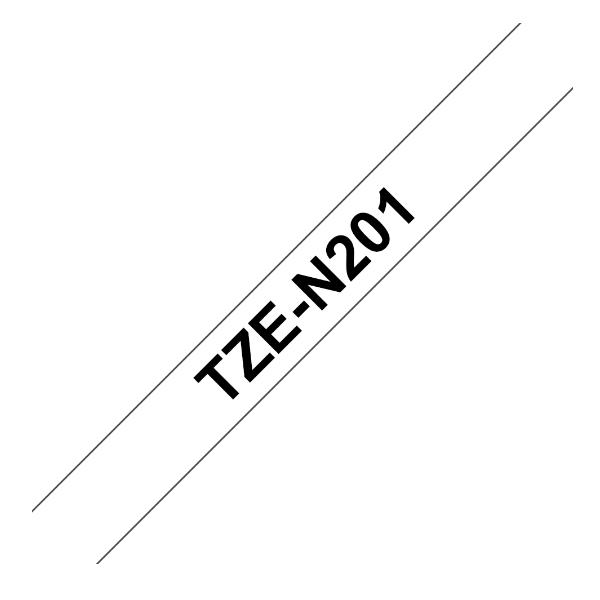 Brother - Nastro non laminato - Nero/Bianco - TZEN201 - 3,5mm x 8mt