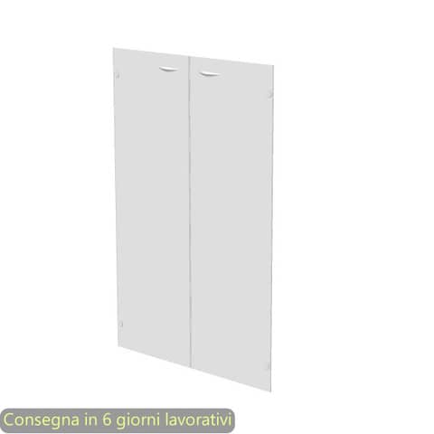 Coppia ante Easy - per mobile medio - 80 x 115 cm - spessore 5 mm - vetro satinato - Artexport