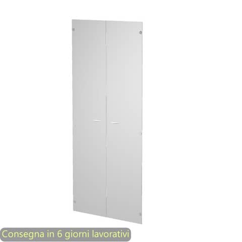 Coppia ante Easy - per mobile alto - 80 x 175 cm - spessore 5 mm - vetro satinato - Artexport
