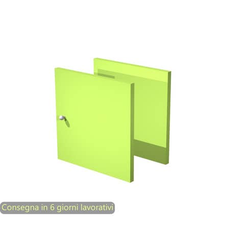 Coppia ante Rainbow - 32,2x32,1 cm - per libreria - verde neon - Artexport