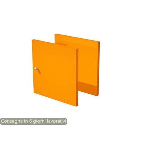 Coppia ante Rainbow - 32,2x32,1 cm - per libreria - arancio - Artexport