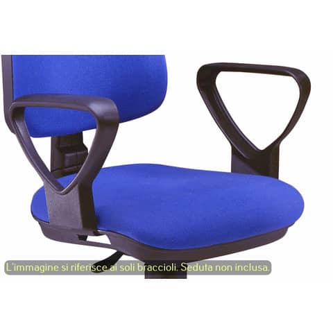 Coppia braccioli per seduta operativa A41B - nylon - nero - Unisit