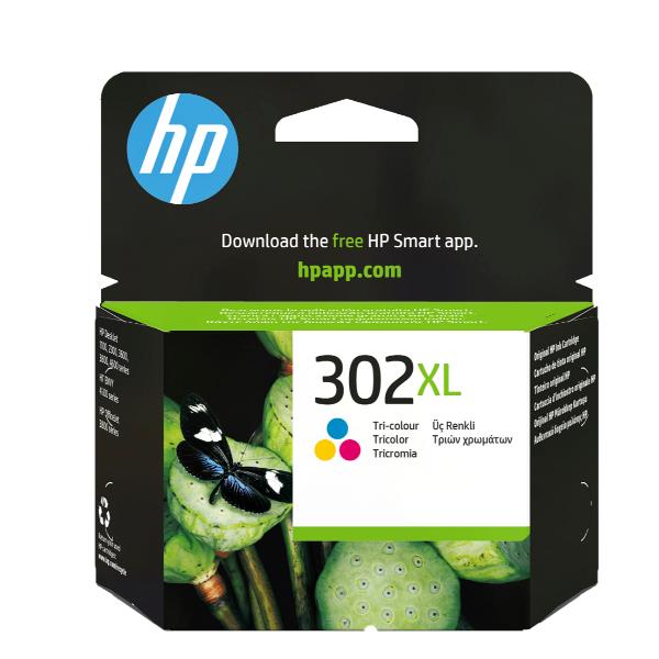 Hp - Cartuccia ink originale - 302XL - C/M/Y - F6U67AE - 330 pag