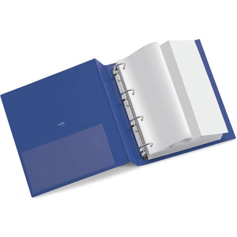 Raccoglitore Stelvio - 22 x 30 cm - 4 anelli a D 50 mm - dorso 7,5 cm - blu - Sei Rota