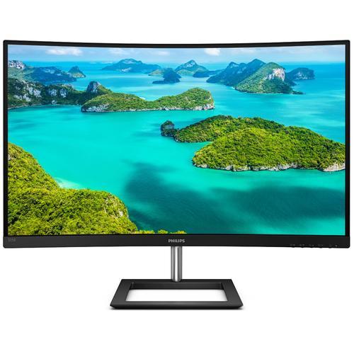 Philips E-line 325E1C - Monitor a LED - curvato - 32" (31.5" visualizzabile) - 2560 x 1440 QHD @ 75 Hz - VA - 250 cd/m² - 3000:1 - 4 ms - HDMI, VGA, DisplayPort - nero testurizzato
