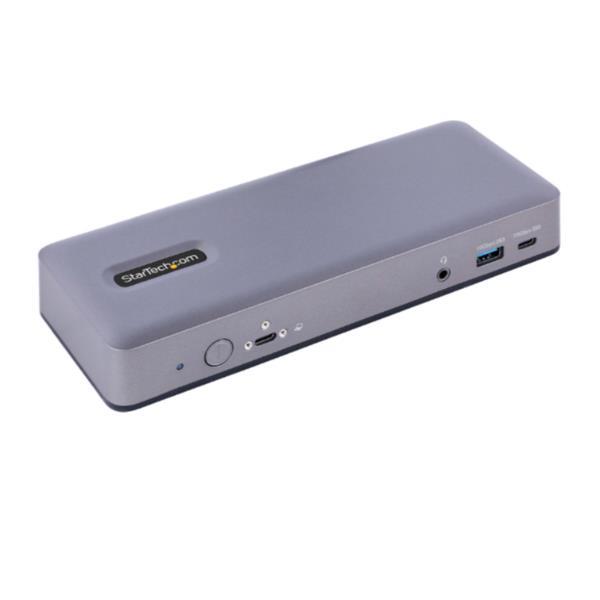 StarTech.com USB-C Docking Station - Multi Monitor HDMI/DP/DP Alt Mode USB-C Dock - 3x 4K30 / 2x 4K60 - 7-Port USB Hub - 60W Power Delivery - GbE - 3.5mm Audio - Works With Chromebook certified - Docking station - USB-C / Thunderbolt 3 / Thunderbolt 4 - 2 x HDMI, 2 x DP, USB-C - GigE - 60 Watt