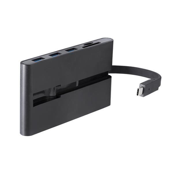 StarTech.com USB C Multiport Adapter, USB Type-C Mini Dock with HDMI 4K or 1080p VGA Video, 100W PD Passthrough, 3x USB 3.0, Gigabit Ethernet, SD & MicroSD Card Reader, USB 3.0 Adapter - USB C HDMI Travel Dock (DKT30CHVSCPD) - Docking station - USB-C - VGA, HDMI - GigE