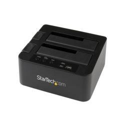 StarTech.com Docking Station per Hard Disk a 2 Slot - Duplicatore Standalone USB 3.0 (5 Gbps)/eSATA per SSD/HDD SATA III 2.5/3.5ʺ, Clonatore di Hard Drive con Carica dallʼAlto, Duplicatore HDD/SSD, 1 copie, USB 3.2 Gen 1 (3.1 Gen 1)/eSATA, Nero, USB di tipo B, Copia