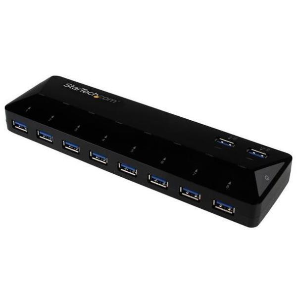 StarTech.com Hub USB 3.0 a 10 Porte di Ricarica e Sincronizzazione - 2 Porte x 1,5 Amp - Switch condivisione periferiche USB - 10 x SuperSpeed USB 3.0 - desktop - per P/N: DKWG30DPHPD, DKWG30DPHPDU, TB33A1C, USB312SAT3CB, USB315CB2M, USBLTM1MBK, USBLTM1MWH