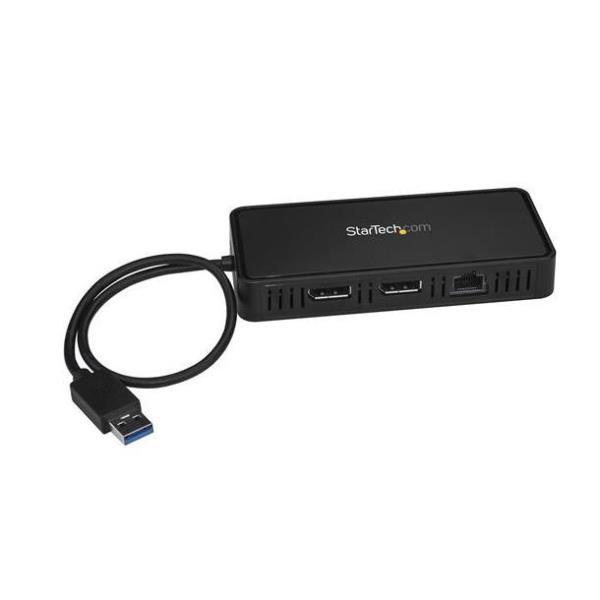 StarTech.com Mini Docking Station USB a Doppio DisplayPort per portatili - Dual 4K 60Hz - GbE - USB 3.0 - Mac & Windows - Docking station - USB - 2 x DP - GigE