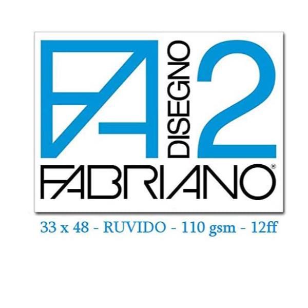 Album F2 - 33 x 48 cm - 12 fogli - 110 gr - ruvido - collato - Fabriano