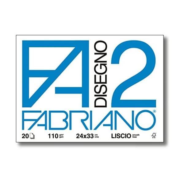 Album F2 - 33 x 48 cm - 12 fogli - 110 gr - liscio squadrato - collato - Fabriano