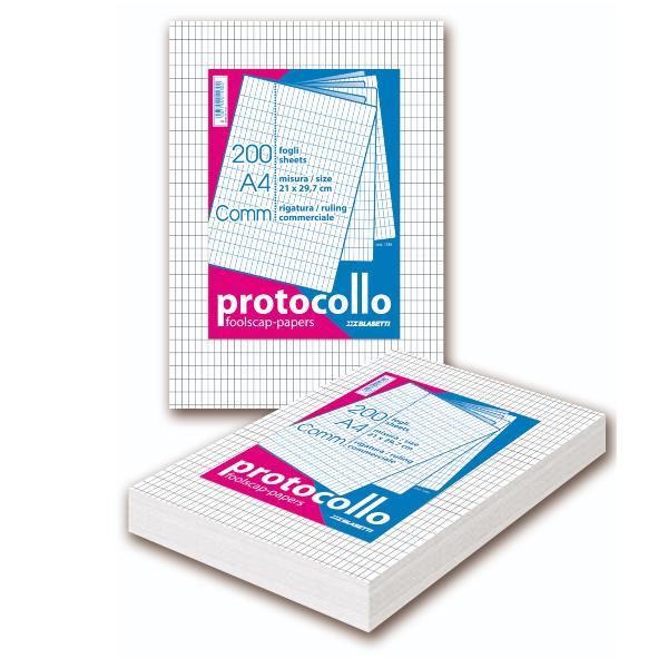 Blasetti PROTOCOLLO - Foglio protocollo - A4 - 200 fogli / 400 pagine - righe