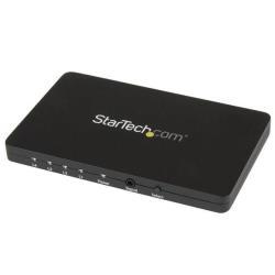StarTech.com Switch Commutatore automatico a 4 porte HDMI con case in alluminio e supporto MHL - 4k 30Hz, HDMI, Alluminio, Nero, 3840 x 2160, 1280 x 720 (HD 720), 1920 x 1080 (HD 1080), 1920 x 1200 (WUXGA), 2560 x 1600 (WQXGA), 3840 x 2160 Pixel, 7.1 canali