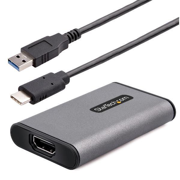 StarTech.com USB 3.0 HDMI Video Capture Device, 4K Video Capture Adapter/External USB Capture Card, UVC, Live Stream, HDMI Audio/Video Screen Recorder, Works w/ USB-A, USB-C, Thunderbolt 3 - Windows/Mac/Ubuntu (4K30-HDMI-CAPTURE) - Adattatore per acquisizione video - USB 3.0 - grigio