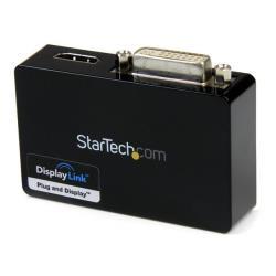 StarTech.com Adattatore scheda  USB 3.0 a HDMI e DVI (USB32HDDVII) - Adattatore video - Compatibile TAA - USB Type B femmina a DVI-I, HDMI femmina - nero - 2048 x 1152 supporto 60 Hz - per P/N: HDDVIMM3, HDMM12, HDMM15, HDMM1MP, HDMM2MP, HDMM3, HDMM3MP, HDMM50A, HDMM6, HDPMM50