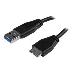 StarTech.com Cavo USB 3.0 Tipo A a Micro B slim - Connettore USB3.0 A a Micro B slim ad alta velocità Maschio/Maschio - 1m - Cavo USB - Micro USB tipo B (M) a USB Tipo A (M) - USB 3.0 - 1 m - stampato - nero - per P/N: HB30A4AIB, HB30AM4AB, HB30C4AIB, HB31C2A2CME, HB31C3A1CME, HB31C4AB, S251BMU3FP