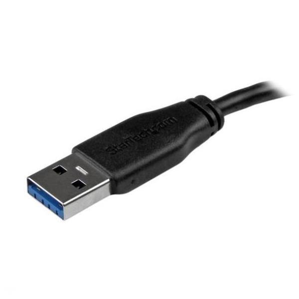 StarTech.com Cavo USB 3.0 Tipo A a Micro B slim - Connettore USB3.0 A a Micro B slim SuperSpeed Maschio/Maschio - 50cm - Cavo USB - Micro USB tipo B (M) a USB Tipo A (M) - USB 3.0 - 50 cm - stampato - nero - per P/N: S2510BU33PW, S251BMU3FP, S251BRU33, SLSODDU33B, SM2NGFFMBU33, UNI251BMU33