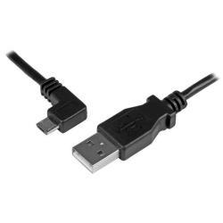 StarTech.com Cavo di ricarica e sincronizzazione micro USB da 1 m - USB-A a Micro B ad angolo sinistro - M/M - 0,25mm² - Cavo USB - Micro-USB Tipo B (M) a USB (M) - USB 2.0 - 2 m - connettore angolato a sinistra, stampato - nero - per P/N: USB2PCARBK, USB2PCARBKS, USBEXTAA10BK, USBEXTAA6BK, USBLT2PCARW, USBUB2PCARB