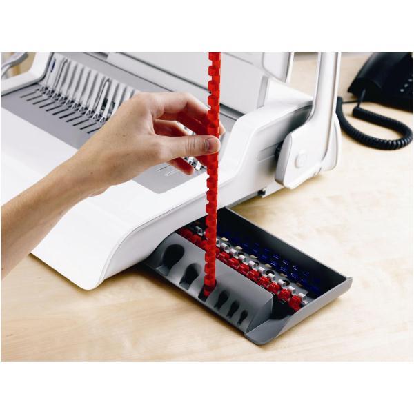 Fellowes - 8 mm - 21 anelli - A4 (210 x 297 mm) - 40 fogli - bianco - 100 pezzi pettine per la rilegatura in plastica - per Fellowes Galaxy 500, Orion 500, Pulsar+ 300, Quasar+ 500, Star 150, Starlet 2, Starlet 2+