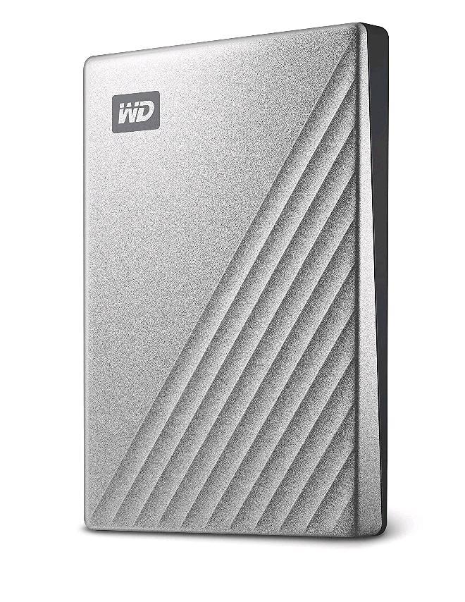 WD My Passport Ultra WDBC3C0020BSL - HDD - crittografato - 2 TB - esterno (portatile) - USB 3.0 (USB-C connettore) - 256 bit AES - argento