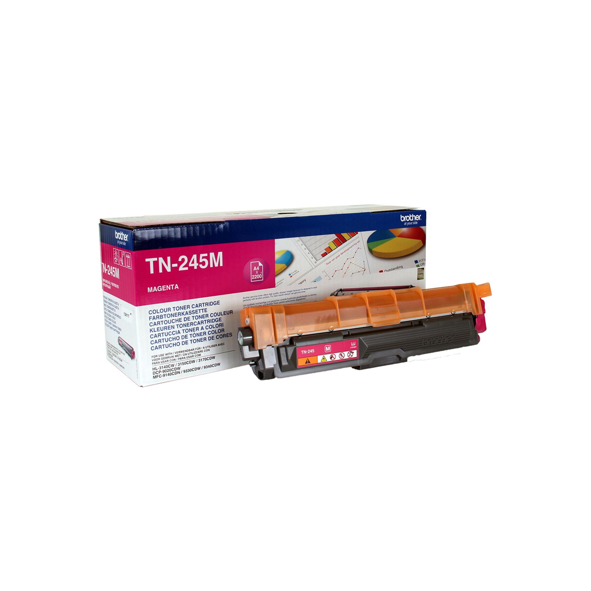 Brother TN245M - Magenta - originale - cartuccia toner - per Brother DCP-9015, DCP-9020, HL-3140, HL-3150, HL-3170, MFC-9140, MFC-9330, MFC-9340